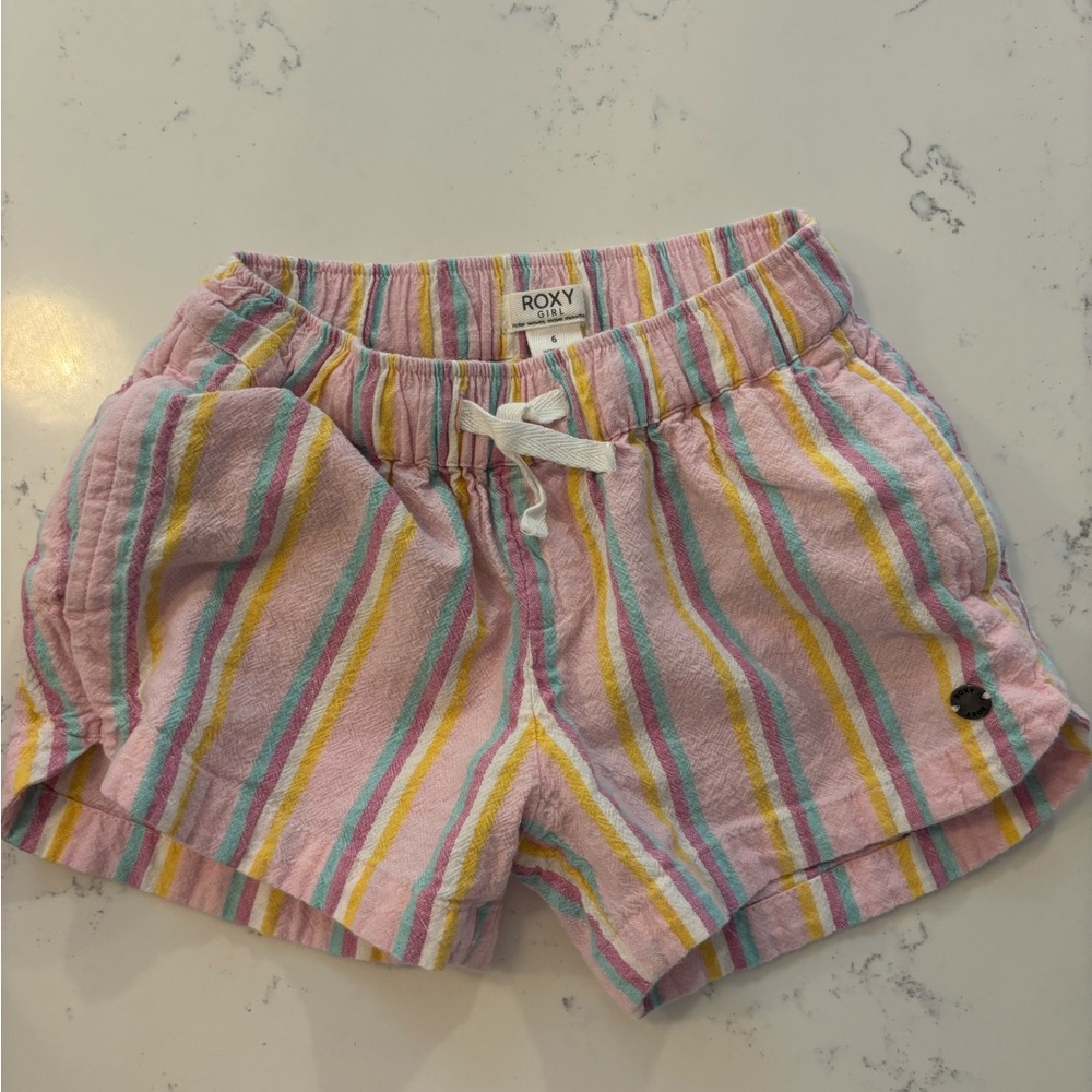 Roxy Multicolor Striped Kids Shorts